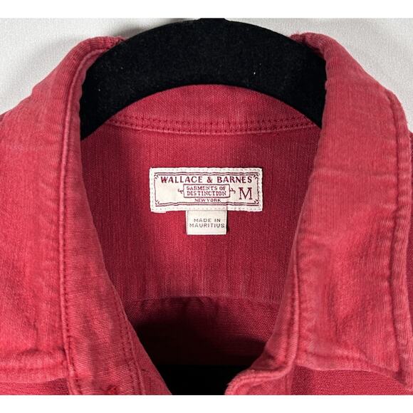 Wallace & Barnes J. CREW Button Down Chamois Work Shirt Red Medium M - Picture 3 of 6